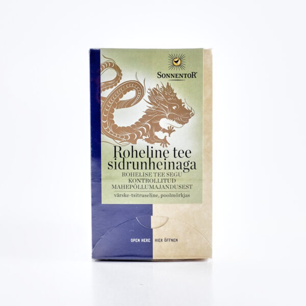 Roheline tee sidrunheinaga 21,6g (kotid ümbrikes) Sonnentor